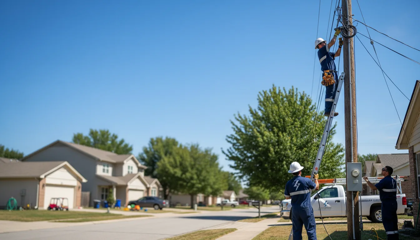 Residential electrician providing installation services in Canehill, AR